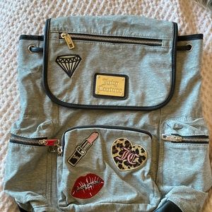 Never used JUICY COUTURE Backpack with patches